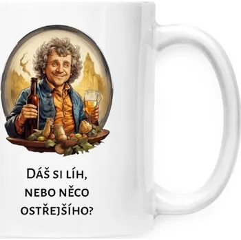 Hrnek malý bílý s potiskem Hrnek Dáš si líh?