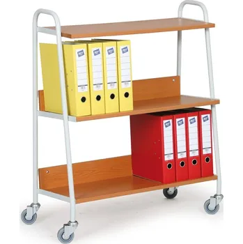 B2B Partner Kancelářský vozík na šanony, police třešen