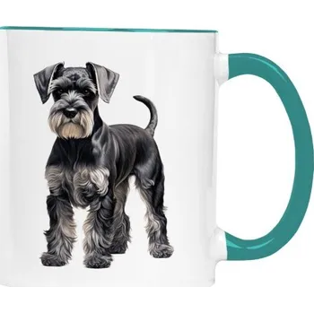 Hrnek malý barevný s potiskem Malý knírač tmavý