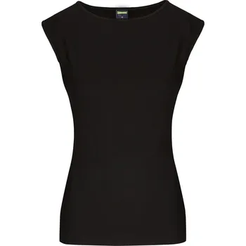 Dámská halenka Bambusový Top Lodička Bez Rukávu Černá Dámská Velikost: M