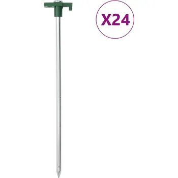 Stan vidaXL Stanové kolíky 24 ks 25 cm 7 mm pozinkovaná ocel a PP [4009355]
