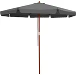 Kingsleeve Dřevěný slunečník antracitový Ø330cm UV ochrana 50+ 108782