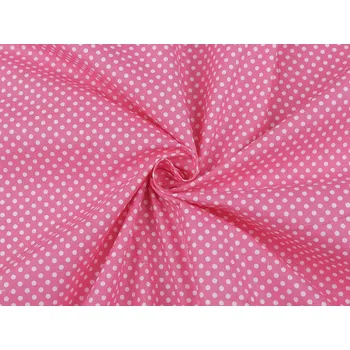 Bavlněná látka puntík METRÁŽ - 16 (353) pink