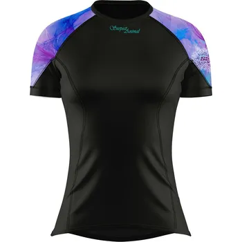 Dámské termoprádlo Dámské funkční triko krátký rukáv PURPLE černá Bamboo Light New