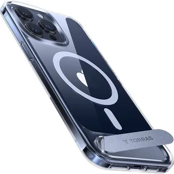Náhradní kryt pro mobilní telefon Pouzdro na telefon Torras UPRO Pstand pro iPhone 15 PRO (průhledné)