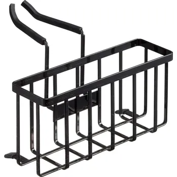 Odkapávač na nádobí Černý kovový stojan na mycí prostředky Yamazaki Tower 20,3 x 18,5 cm