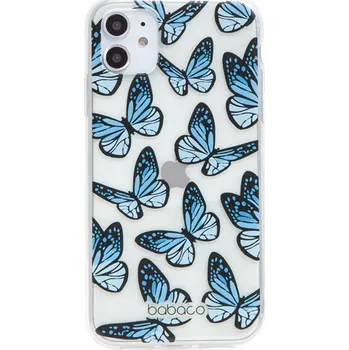 Pouzdro na mobilní telefon Kryt BABACO pro Apple iPhone 11 - gumový - modří motýli