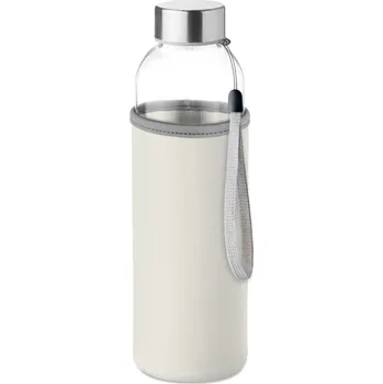 Termohrnek Skleněná lahev v neoprenu Utah glass, béžová