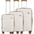 Kono K2091L sada 3 kufrů 55/65/76 cm, krémová