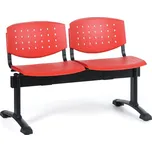 Antares Plastová lavice do čekáren TONY, 2 místa, červená
