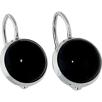 Náušnice Goldstore Náušnice s kulatým onyxem Váha: 5.13 g