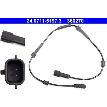 ABS Snímač, počet otáček kol ATE 24.0711-5197.3