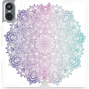 Pouzdro na mobilní telefon Flipové pouzdro Mobiwear - Sony Xperia 10 VI - M008S Mandala (Knížkové flip pouzdro, obal, kryt na mobil Sony Xperia 10 VI - M008S Mandala, materiál Umělá kůže + TPU - ochrana 360°, stojánek, silikonová vanička, magnetické zavírání)