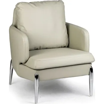 Křeslo B2B Partner Kožené křeslo LUXOR, šedé