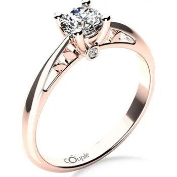 Prsten Couple, Zásnubní prsten Jodie, růžové zlato a zirkony, vel. 53, prům. 16.9 mm, 585-68-1-4023.4C00.0.53.001