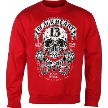 Pánská mikina mikina bez kapuce pánské - RIDER - BLACK HEART - 17193 - XXL