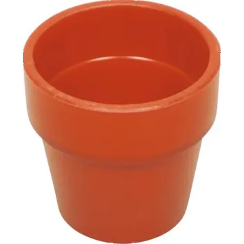 Květináč Obal na květináč keramický Olivia Ø 5,5 x 6 cm oranžovočervený