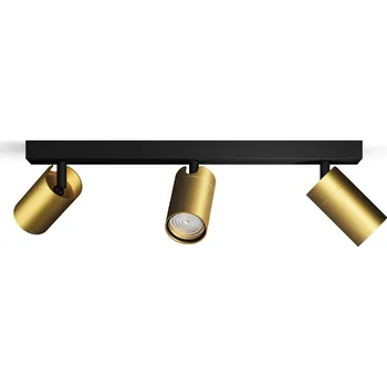 Bodové svítidlo Idris bodové koupelnové svítidlo 3x GU10 5W bez zdroje 44cm IP44, černá/zlatá