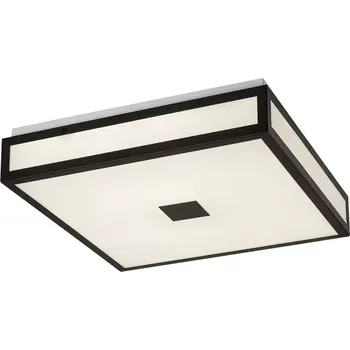 Rabalux 75033 ZOYA - Stropní LED svítidlo do koupelny v černé barvě, LED 24W, 4000K, IP44, 40 x 40cm (Koupelnové LED černé svítidlo na strop)