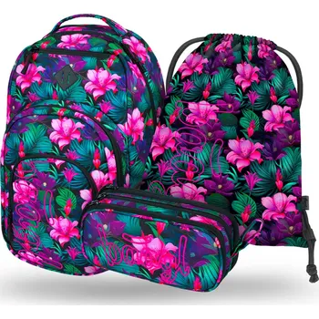 Set školních potřeb Školní batohový 3-dílný set BAAGL COOLMATE - Paradise (batoh, penál, sáček)