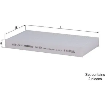 Kabinový filtr Filtr, vzduch v interiéru KNECHT LA 674/S