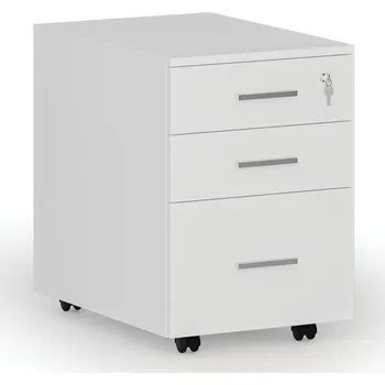 Zásuvkový kontejner B2B Partner Kancelářský mobilní kontejner na závěsné složky PRIMO WHITE, 3 zásuvky, bílá