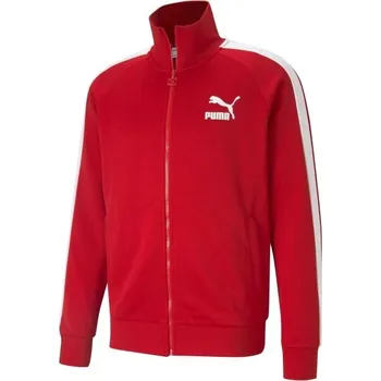 Pánská mikina Pánská mikina Puma ICONIC T7 TRACK JACKET XS Červená, Bílá
