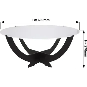 fritéza G.Gastro Octopus Buffet Riser Stand – Ø600 mm - Black Powder-Coated Stainless Steel - White Plexiglass - Black Line