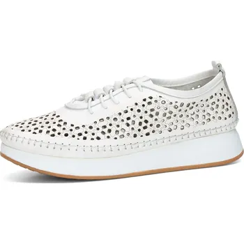 Dámské polobotky Robel dámské kožené polobotky - bílé