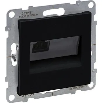 Elektrická zásuvka LEGRAND SUNO ČERNÁ DATOVÁ ZÁSUVKA JEDNODUCHÁ 1X RJ45 CAT.5E UTP NESTÍNĚNNÁ LCS3