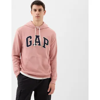 Oblečení a móda Mikina GAP French Terry Pullover Logo Hoodie Pink Rosette 16-1518 XL