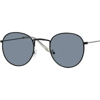 Sluneční brýle Luxusní kulaté sluneční brýle s zrcadlovými skly - Černá šedá