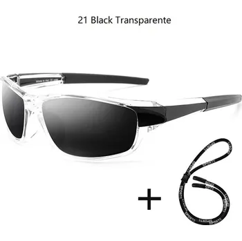 Polarizační sluneční brýle unisex s UV400 ochranou - 21 Černá Průhledná