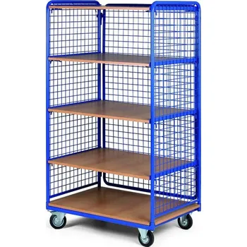 Corping Policový vozík, 5 polic, 3 bočnice s drátěnou výplní, nosnost 200 kg