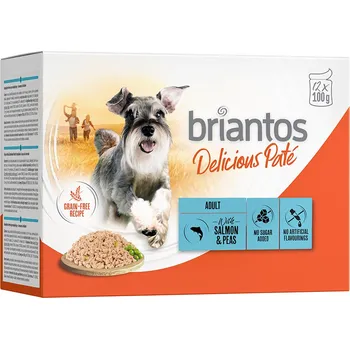 Krmivo pro psa 48x100g Briantos Delicious Paté - losos