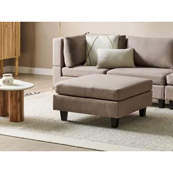 Obývací pokoj Taburet hnědý Polyesterové čalounění Sedací část pro modulární pohovku Moderní styl Obývací pokoj Beliani