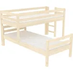 Domestav - DOMINO Zvýšené jednolůžko Elko posuvné dělené čelo pravé zábrana D smrk