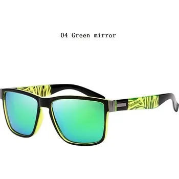 Pánské a dámské polarizované sluneční brýle vintage čtvercové - 04 Zelené zrcadlo,Polarizované