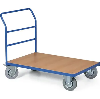 Plošinový vozík Plošinový vozík, plošina 1200x800 mm, nosnost 200 kg, kola 125 mm s šedou pryží