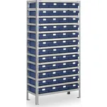 Corping Regál s plastovými boxy MAX - 2000 x 400 x 1000 mm, 48x box E