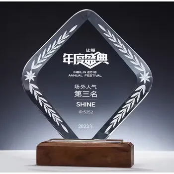 ETROFEJE plaketa dřevo-sklo 7819-15 + krabička