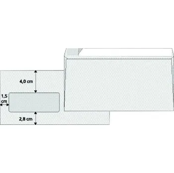 Obálka Obálky DL - samolepicí s okénkem vlevo, 1000 ks