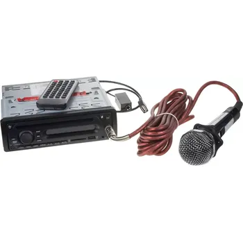 Autorádio 1DIN rádio pro autobusy s DVD/CD, 2x USB, SD, Mikrofon pro průvodce (80825BUS)