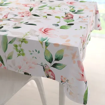 ubrus Bavlněný čtvercový ubrus Sandra SA-432 Ptáci mezi květy 70x70 cm