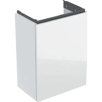 Koupelnový nábytek Geberit Acanto skříňka pod umývátko 39,2x24,6x53,9 cm, 1x dvířka, lakovaná lesk bílá, sklo lesk bílá (503.001.01.2)
