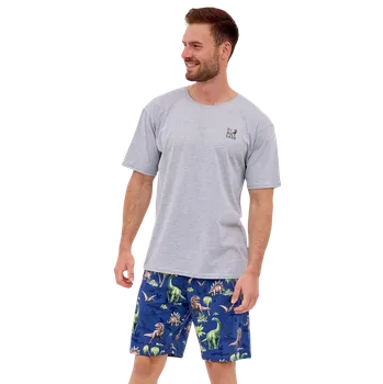 Pánské pyžamo Pánské krátké pyžamo Cornette 326/272 Dinosaur 2 XXXL Šedá