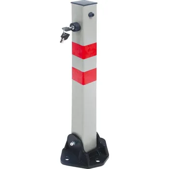 parkovací zábrana Parkovací a zahrazovací sloupek, sklopný, plastový, výška 700 mm, šedá/červená