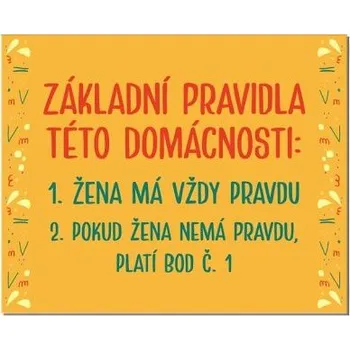 Domovní cedule ALBI Cedulka na dveře - Pravidla domácnosti