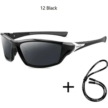 Polarizační sluneční brýle unisex s UV400 ochranou - 12 Černá