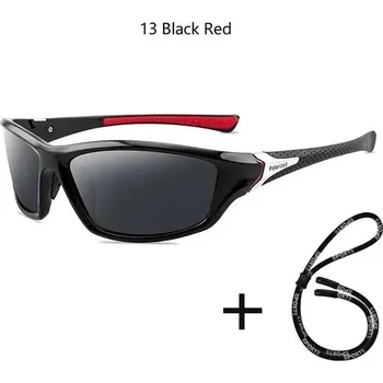 Polarizační sluneční brýle unisex s UV400 ochranou - 13 Černá červená